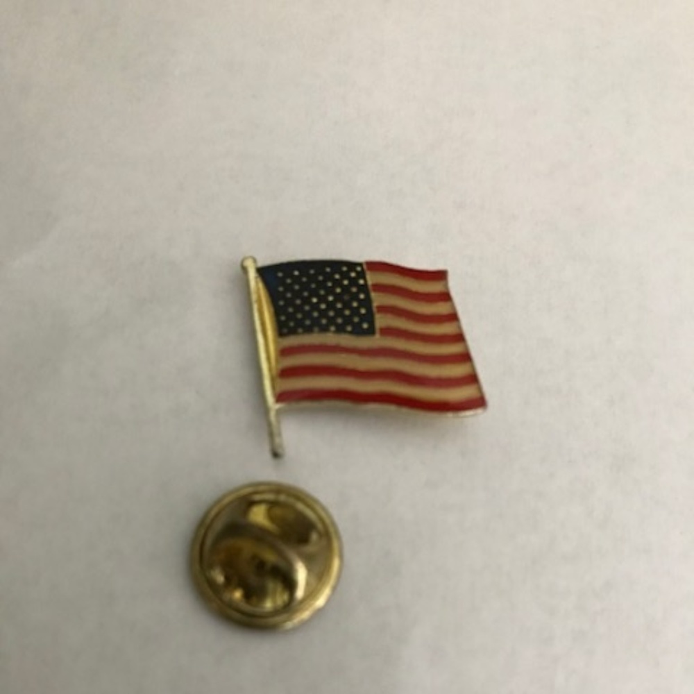 American Flag Lapel Pin Tie Tack Veteran honor Vintage